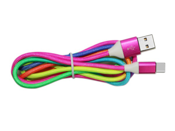 七彩編織Type-C數據線定制案例